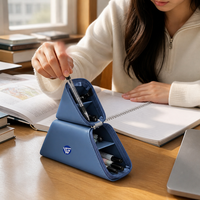 Étui à crayons en forme de prisme triangulaire avec logo personnalisé, sac à stylos en silicone avec fermeture éclair, grande capacité de 18 cm, papeterie de bureau pour étudiants, 8 couleurs