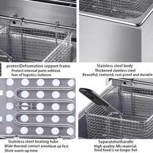 Mayoristas de <span class=keywords><strong>Aceite</strong></span> de Fábrica Ofrecen Freidoras Eléctricas de Acero Inoxidable, que Pueden Ser de Uno o Varios Tanques y Personalizables - Product Image 3