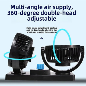 Ventilador De Refrigeração Do Carro Portátil 360 ° Ajustável <span class=keywords><strong>12V</strong></span> Air <span class=keywords><strong>Fan</strong></span> 2 Velocidades Automotive Ventilador Elétrico para Painel RV Truck - Product Image 4