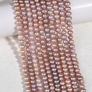 Collares de Perlas de Agua Dulce Naturales de 6-7 mm, Venta al por Mayor del Fabricante, Luz Intensa, Círculo Casi Perfecto, Perlas Sueltas - Product Image 4