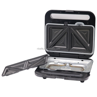 Aifa 6-en-1 : Machine à sandwichs et gaufres détachable 2 en 1, machine à beignets en acier inoxydable avec 6 plaques, grill de contact pour panini