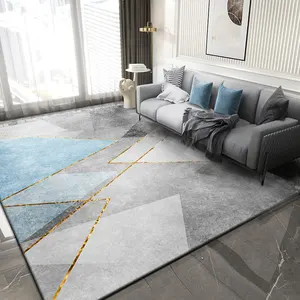 Alfombra de terciopelo 3d para sala de estar, cojín suave, moderna, hecha a máquina, para el hogar, karpet