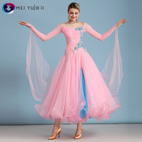 Ylf917 personnalisé haut de gamme compétition élégante robe de danse latine de haute qualité grande taille salle de bal robe de danse latine pour adulte
