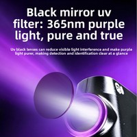 Mini lampe torche UV TiP LED en alliage d'aluminium, lumière ultraviolette 365nm, indice de protection IP66, pour la vérification de la qualité du jade et des bijoux