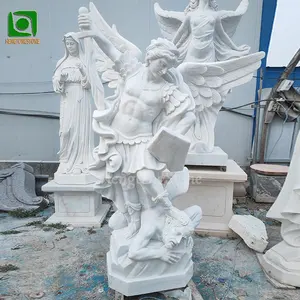 서양 스타일 대리석 유명한 그림 동상 대리석 세인트 마이클 대천사 동상