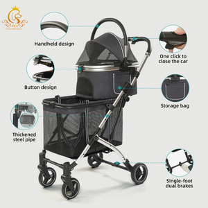 <span class=keywords><strong>รถ</strong></span><span class=keywords><strong>เข็น</strong></span>สัตว์เลี้ยง EUR PET รุ่นใหม่ล่าสุด พื้นที่กว้างขวาง วัสดุพรีเมียม สองชั้น ระบายอากาศได้ดี สำหรับแมวและสุนัขหลายตัว ดีไซน์แยกส่วนได้ - Product Image 4