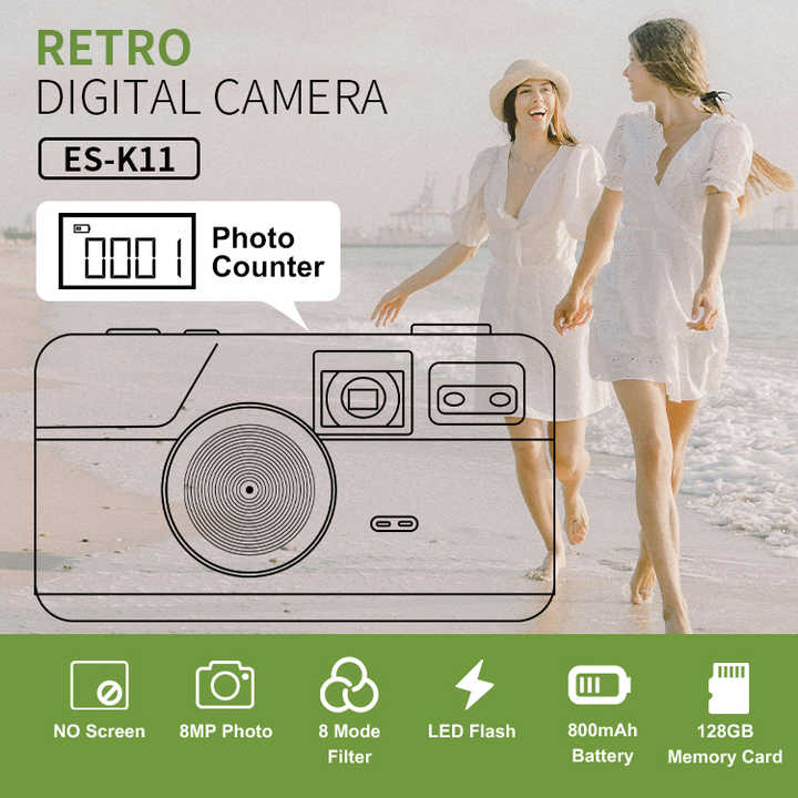 Custom Logo body worn compact flash light retro children's digital