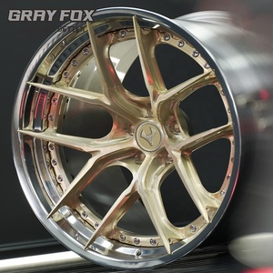 Cerchi OEM Forgiati in Lega Oro da 18 19 22 Pollici 5x112 5x120 5x114.3 Forgiati 2 Pezzi per Vossen C8 C10 Benz Bmw Porsche Lamborghini - Product Image 1