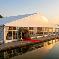 Tente commerciale à structure libre, tentes de luxe pour mariages pour 500 personnes, tente de réception robuste à cadre en aluminium, chapiteau