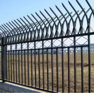 Elegante y moderno pasamanos de hierro con recubrimiento en polvo para exteriores, valla de jardín de acero galvanizado para villas, patios, centros comerciales y barandilla de <span class=keywords><strong>calle</strong></span> - Product Image 3