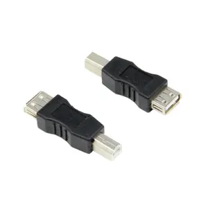 USB 2,0 Tipo A Hembra a Tipo B Macho Adaptador Convertidor Negro