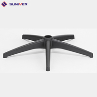 Pièces en nylon robustes, pièces en plastique PP de bonne qualité, accessoires de meubles, pieds en nylon, base de chaise de bureau pivotante en étoile