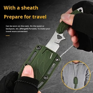 ハイキングミニストレートナイフシャープ固定刃ネックナイフ - Product Image 3