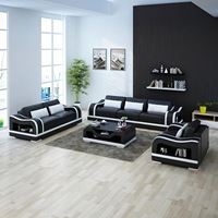 Canapé d'angle moderne et personnalisé en cuir véritable de haute qualité, garni d'éponge, pour salon - NOUVEAU STYLE
