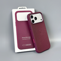 Étui magnétique pour téléphone portable JOYPORODO L155 de haute qualité, en tissu technique, pour iPhone 18 Pro Max, antichoc, texture lin, coque arrière