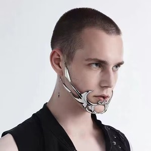 Cyber <span class=keywords><strong>Steam</strong></span> Punk หน้ากากเฟติชแบบไม่สม่ำเสมอต่างหูจิวจักรกลแนวพังก์แนวโกธิค - Product Image 2