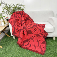 Couverture de tapisserie personnalisée avec logo/design personnalisé en gros Tapis Boho, Couverture Jacquard tissée