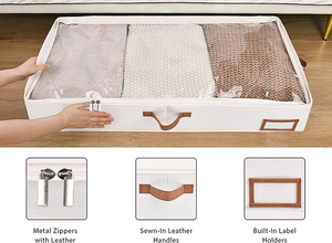 의류 및 침구용 침대 밑으로 쉽게 접을 수 있는 대용량 투명 접이식 나일론 보관 용기 - Product Image 5