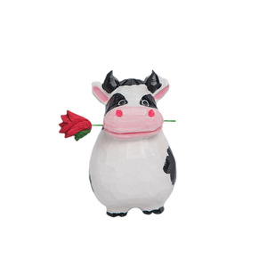 Figuras de buey de madera hechas a mano por Shengx, venta al por mayor, pequeñas vacas con grabados reales, para escritorios de oficina, artesanías para coches. - Product Image 5