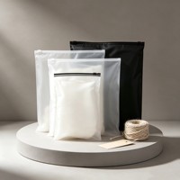 Sac à fermeture éclair givré biodégradable de qualité supérieure avec logo personnalisé, emballage écologique, sac à fermeture éclair pour vêtements