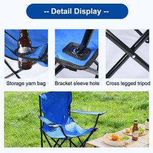 <span class=keywords><strong>Chaise</strong></span> <span class=keywords><strong>pliante</strong></span> <span class=keywords><strong>de</strong></span> salon d'extérieur, <span class=keywords><strong>chaise</strong></span> <span class=keywords><strong>de</strong></span> pique-nique portable, <span class=keywords><strong>chaise</strong></span> <span class=keywords><strong>de</strong></span> barbecue, <span class=keywords><strong>chaise</strong></span> <span class=keywords><strong>de</strong></span> camping en métal pliable d'extérieur avec porte-gobelet - Product Image 3