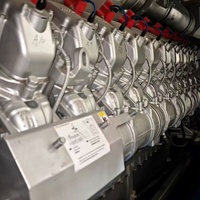 Groupe électrogène à gaz MTU 20V4000L32F d'origine allemande, 2000KW 10500V, neuf, inutilisé, complet, avec capot silencieux, garantie 1 an, prêt à l'emploi