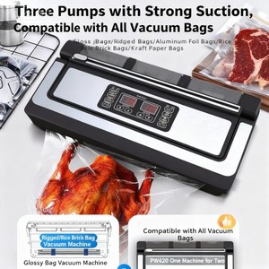 ระบบบรรจุภัณฑ์สูญญากาศแบบดูดภายนอก PW-420EU สำหรับอาหารและผลิตภัณฑ์ทางการเกษตร พร้อมประสิทธิภาพการดูดแบบภายนอกสำหรับงานอุตสาหกรรม - Product Image 2