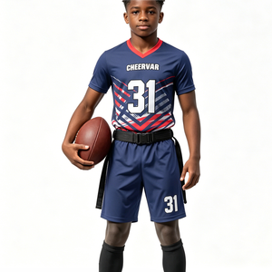 Jersey Flag Football Profesional 7v7, Pakaian Flag Football Warna-warni untuk Remaja - Product Image 1