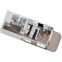 Cabine de villégiature mobile en acier, hôtel conteneur, mini-villa modulaire préfabriquée, capsule spatiale, maison