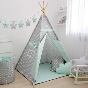Juguete Deportivo <span class=keywords><strong>para</strong></span> Niños, Pequeña Casa de Juegos de Lona de Algodón, Tipi Indio <span class=keywords><strong>para</strong></span> Niños Hecho de Lona - Product Image 1
