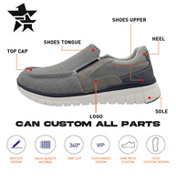 Mocassins personnalisés en toile pour hommes – Chaussures à enfiler respirantes avec doublure en maille, tendance mode, semelle intermédiaire en caoutchouc, polyvalents pour la conduite et le travail