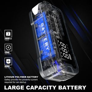 Vente d'usine 2024 – Batterie de démarrage portable 24000 mAh pour voiture, 4000 A, 12 V, multifonction, pour démarrage d'urgence automobile et camions 2000 A - Product Image 4