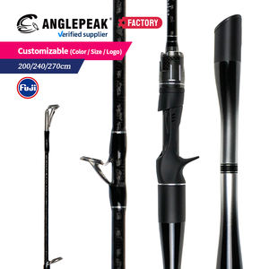 <span class=keywords><strong>Canne</strong></span> à pêche à la ligne 2,03m 2,4m 2,7m en carbone 30T avec poignée en carbone et anneaux FUJI pour la pêche au black bass en eau douce (casting et spinning) - Product Image 3