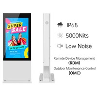 Kiosque publicitaire numérique extérieur étanche sous Android OS, écran IP65 4K 2K 1080P LCD, affichage numérique SDK pour centre commercial