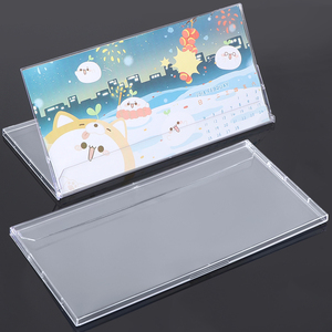 SUNSHING 262x132x8mm PS GPPS Stand Up Photo Sign Menu Display Stands Landscape Monthly Desktop Calendar for Office and Home - Product Image 4