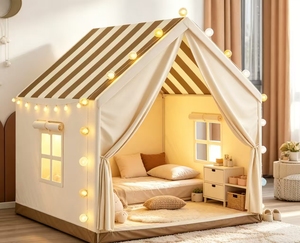 Tente de jeu intérieure pour enfants en promotion avec panneaux en maille et sac de transport – Idéale pour pique-niques, voyages et fêtes – Cadeau de jeu pour enfants - Product Image 5