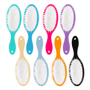 Peine de masaje ovalado Abs con cerdas de nailon acolchadas para alisar el cabello, uso doméstico para mujeres - Product Image 4