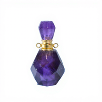 Vente en gros de pendentifs mode polis écologiques en améthyste, quartz rose, pierres précieuses naturelles, flacon de parfum et objets artisanaux en cristal