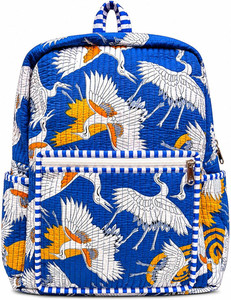 Quilted Cotton <b>School</b> Bag for Kids – Colorful Animal Print <b>Backpack</b> with Zipper Pockets - Product Image 6