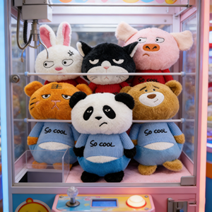 Venta al por mayor de juguetes de peluche Kawaii Grumpy Bear de 8 pulgadas, animales de peluche de dibujos animados y anime para niños, ideales para máquinas de garras. - Product Image 1