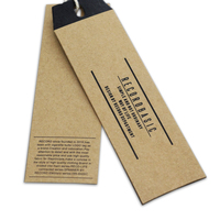 Logo personnalisé sérigraphié étiquette volante en papier kraft avec ficelle de chanvre