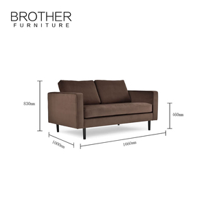 Moderna de mediados de siglo tapizado distintos de tejido de lino de asiento de amor sofá Sala sofás modernos - Product Image 6