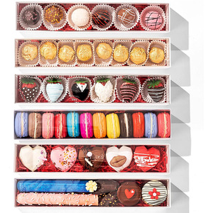 กล่องกระดาษทรงสี่เหลี่ยมผืนผ้าแบบกำหนดเองได้สำหรับใส่มาการอง ช็อก<span class=keywords><strong>โก</strong></span><span class=keywords><strong>แล</strong></span><span class=keywords><strong>ต</strong></span> คุกกี้ บรรจุภัณฑ์ขนมหวาน มีขนาด<span class=keywords><strong>แล</strong></span>ะสีให้เลือกตาม<span class=keywords><strong>ต</strong></span>้องการ - Product Image 3