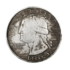 Réplique en laiton du Dollar d'argent de George Washington de 1865, reproduction d'une pièce de monnaie très recherchée - Product Image 1