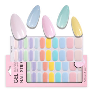 Salon Kwaliteit Geen Bakgel Nail Art Wraps Cat Eye Luipaard Print Franse Ui Roze Gloss Design Uv Lamp Gratis Gel Nagelstickers - Product Image 6