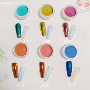 LIBO 2026 Nueva Llegada Polvo Aurora 6 Colores Polvo Fino para Uñas Polvo Cromado Efecto Espejo - Product Image 5