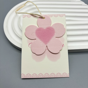 Pink Eco-Friendly Swing Labels Custom Logo Hanging <b>Tags</b> (Paper Hot Stamping Embossed/Printed Finish Washable) for Clothing - Product Image 3