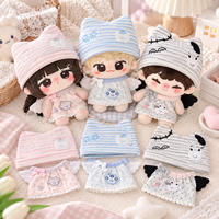 Adorable tenue de poupée en coton de 10 cm, ensemble de vêtements de poupée sur le thème de l'ange et du diable avec chapeau et détails d'ailes
