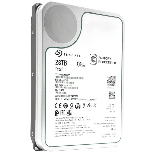 Original Exos X22 ST28000NM000C 28TB CMR SATA 6Gb/s 3.5 Enterprise Hard Drive in Stock