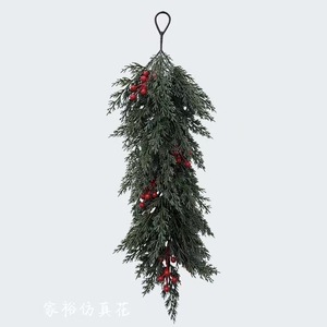 Jiayu Simulated Cypress Garland With Red Berries 63cm <b>Christmas</b> Wall Hanging Decoration - Product Image 2